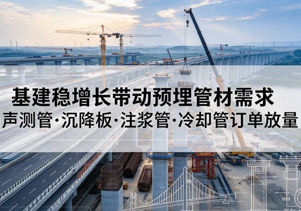 长乐基建稳增长带动预埋监测管材需求，声测管、沉降板、注浆管订单持续放量